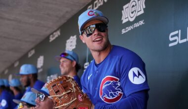 Cubs' Matt Shaw added first base to the list of positions he has played this spring