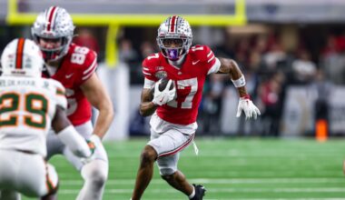 Carnell Tate, Ty Simpson taking pre-draft visit with Browns on Thursday