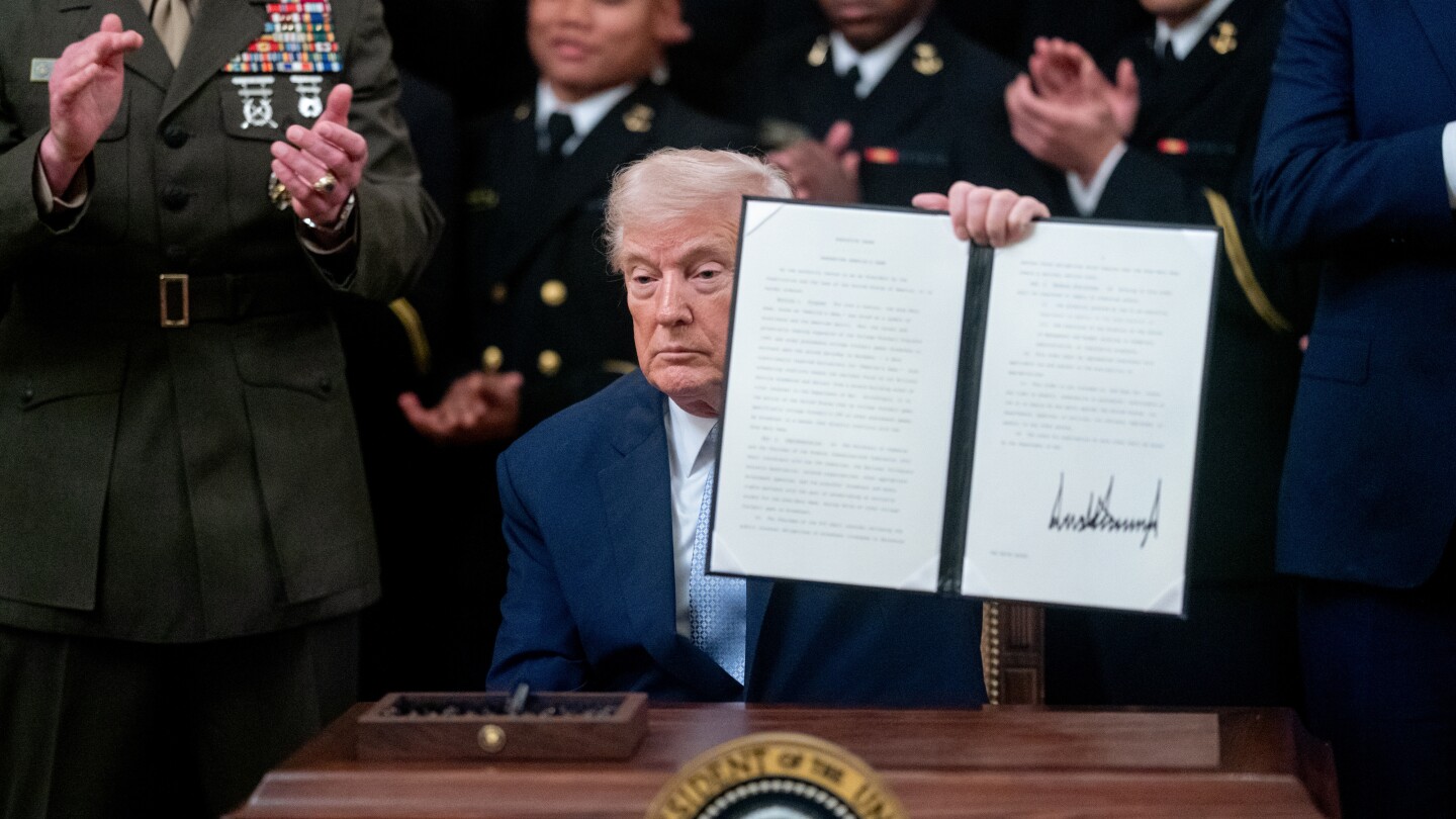 President Trump signs executive order protecting Army-Navy game