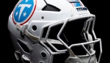 Titans unveil new uniforms, ditching blue helmets for white