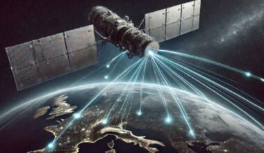 U.S. military satellite in low Earth orbit using laser communications for secure space-based data links