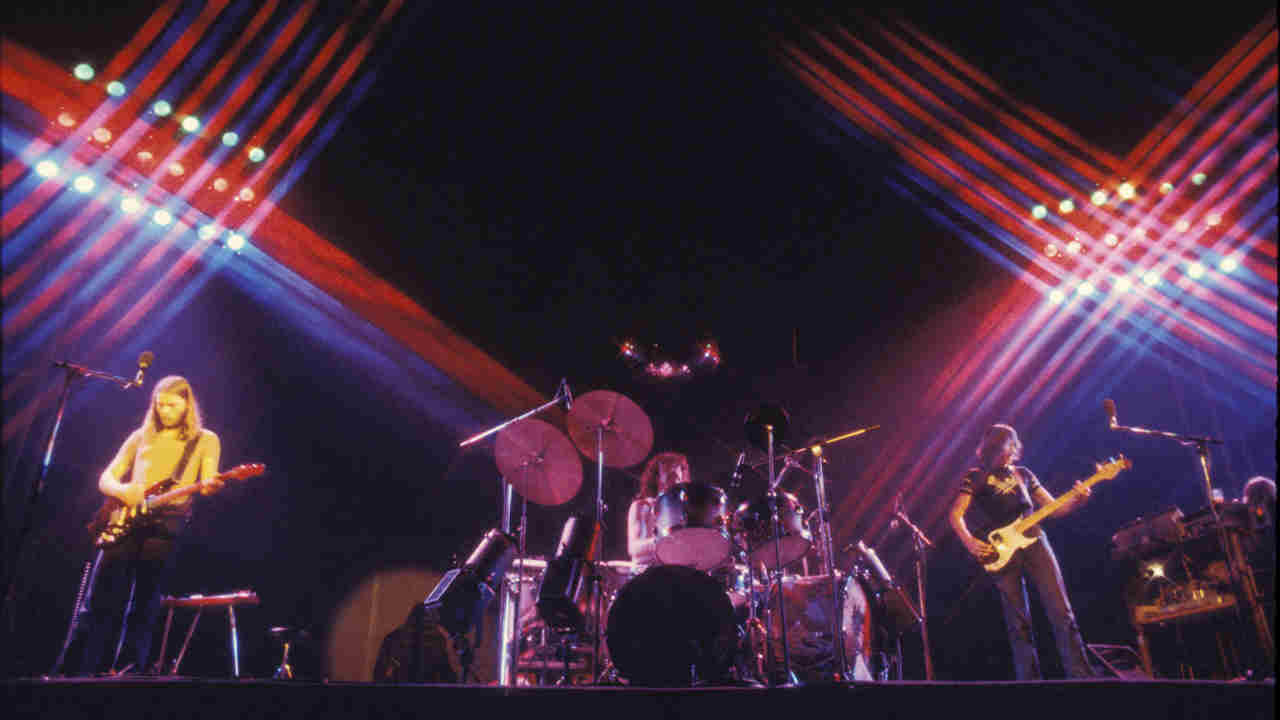 Pink Floyd performing onstage in the 1970s
