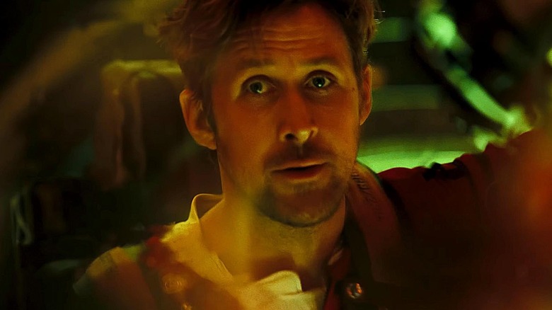 Ryland Grace staring intensely in a spaceship in Project Hail Mary