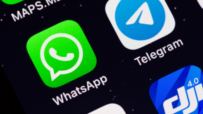 The WhatsApp logo on a touchscreen device