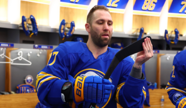 Pad color, skate odor and too much tape | Equipment stories from the Sabres’ locker room