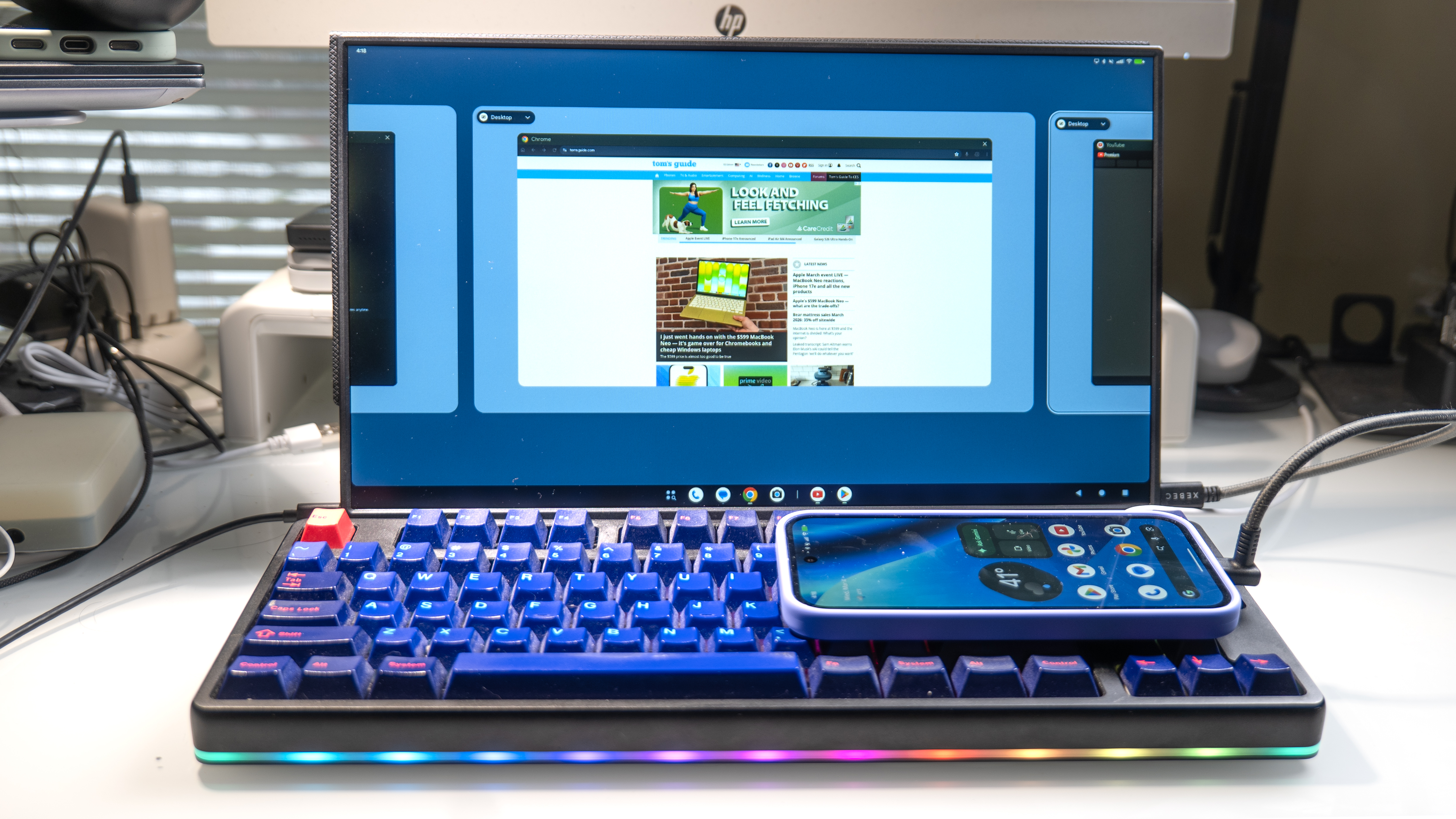 Pixel 10a desktop mode.