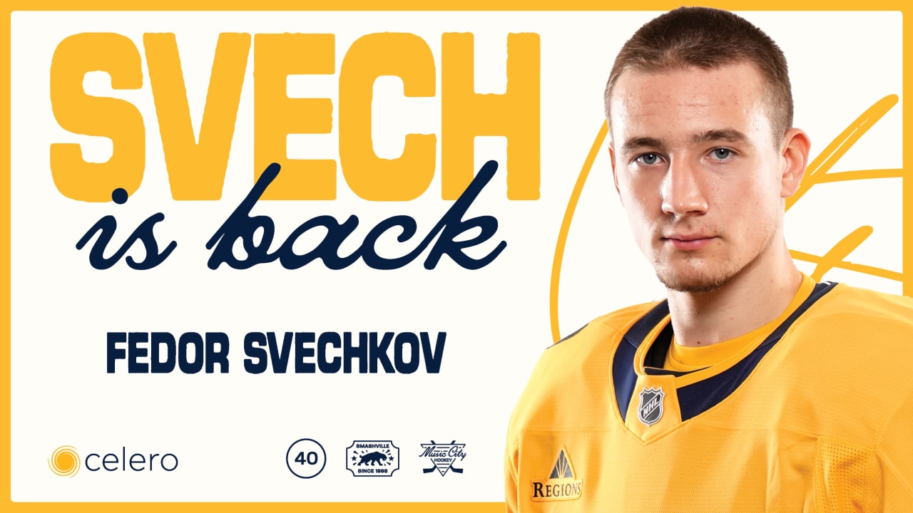 Predators Sign Fedor Svechkov to Two-Year, $2.5 Million Contract