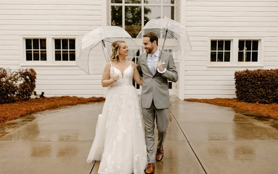 Wedding photo of Charlie and Ali Higgins who relocated from North Carolina to Amsterdam in pursuit of work and a new lifestyle