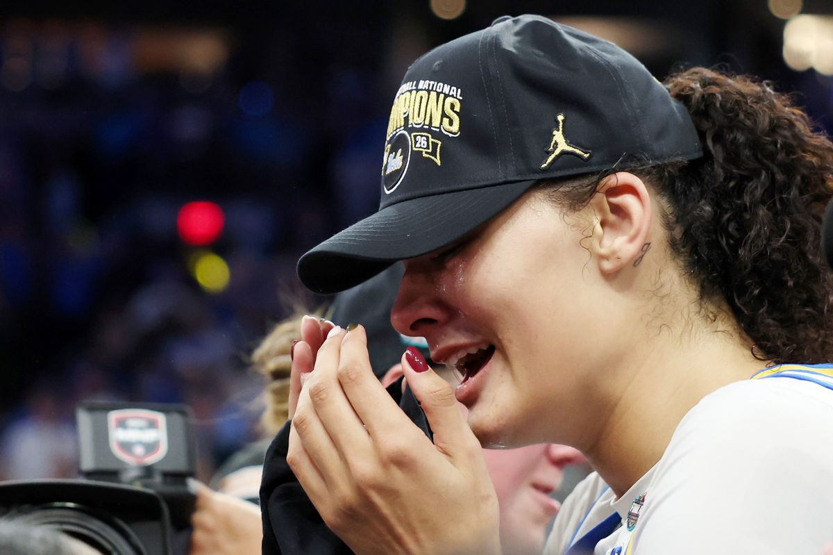 Betts burst into tears after winning the NCAA title and was named Most Outstanding Player