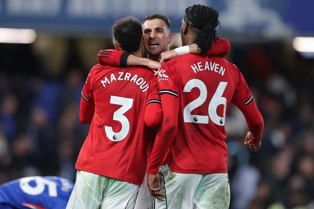 Diogo Dalot, Noussair Mazraoui and Ayden Heaven