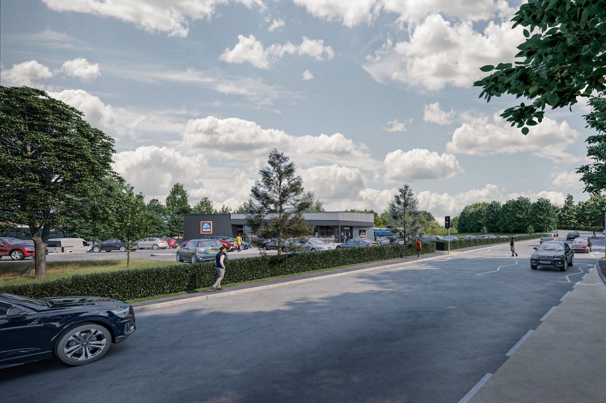 First look visualisations of the proposed Aldi store in Blaydon, Gateshead