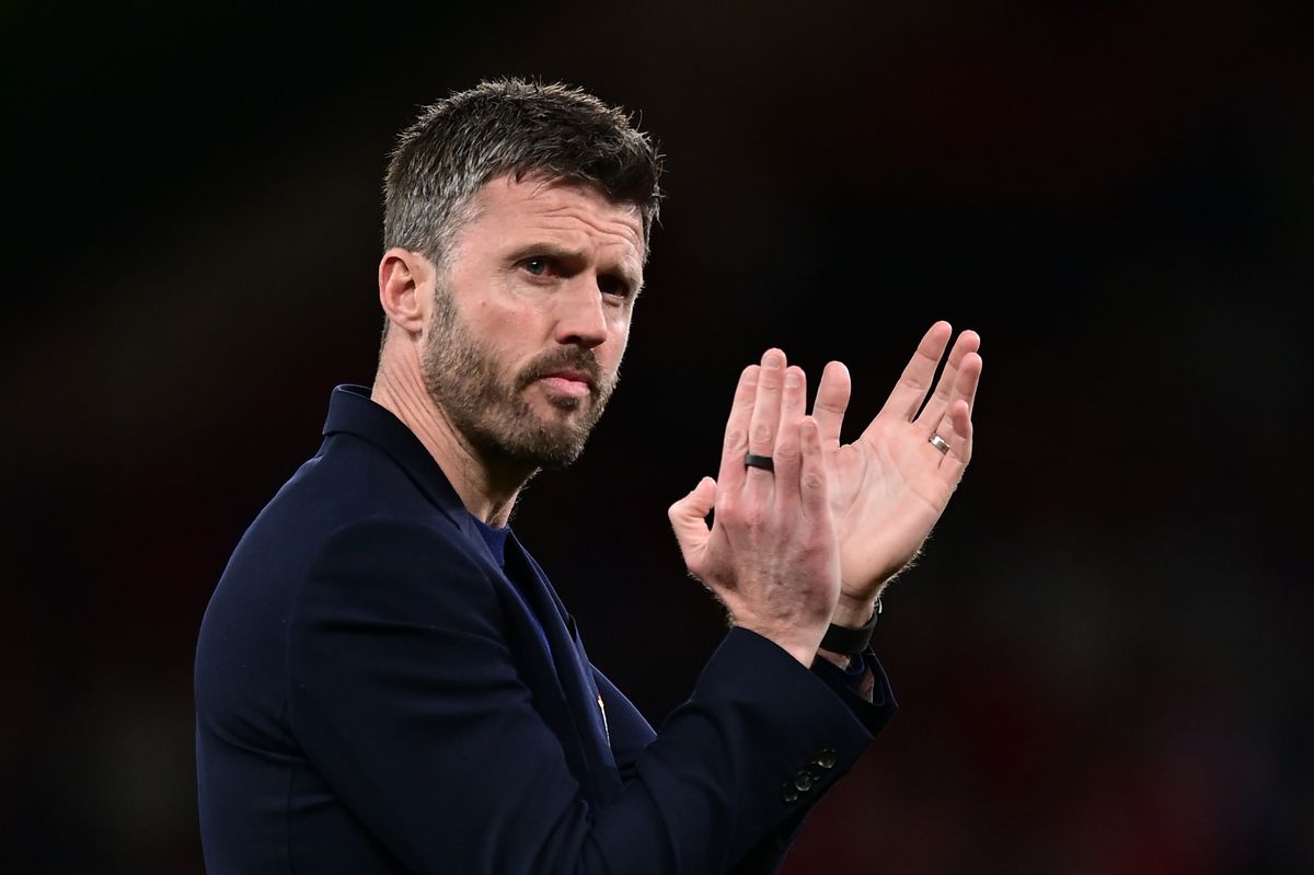 Michael Carrick at Man Utd vs Brentford