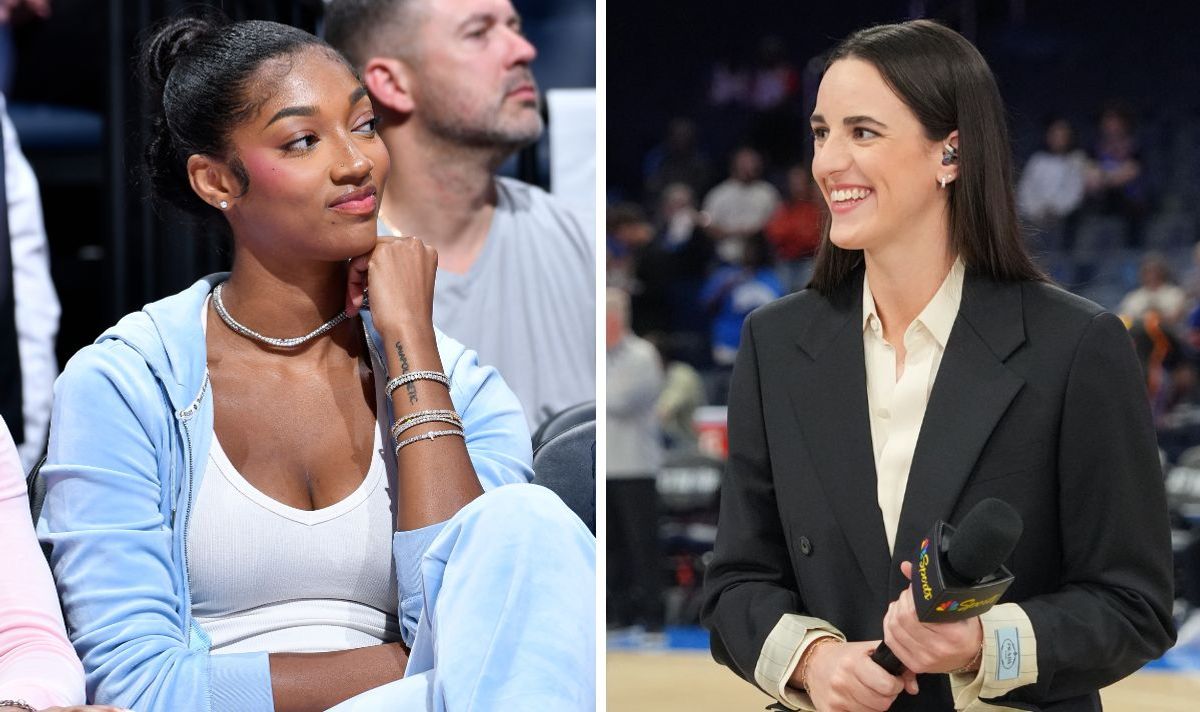 Angel Reese (L) was spotted celebrating her partner, while Caitlin Clark (R) shared her mental struggles last season