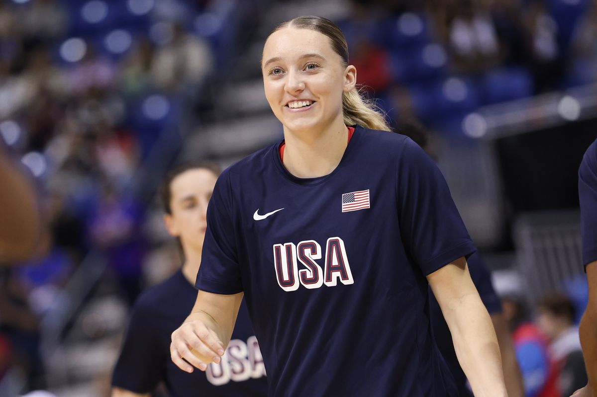 WNBA star Paige Bueckers playing for Team USA