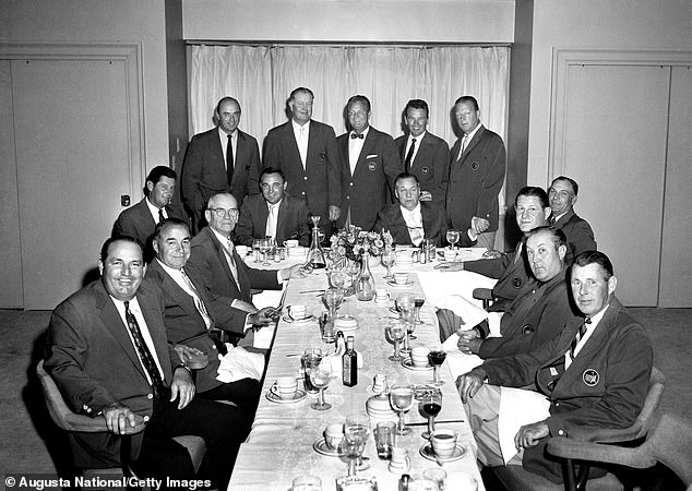 The 1958 dinner, hosted by 1957 Green Jacket winner Doug Ford with Claude Harmon bottom left