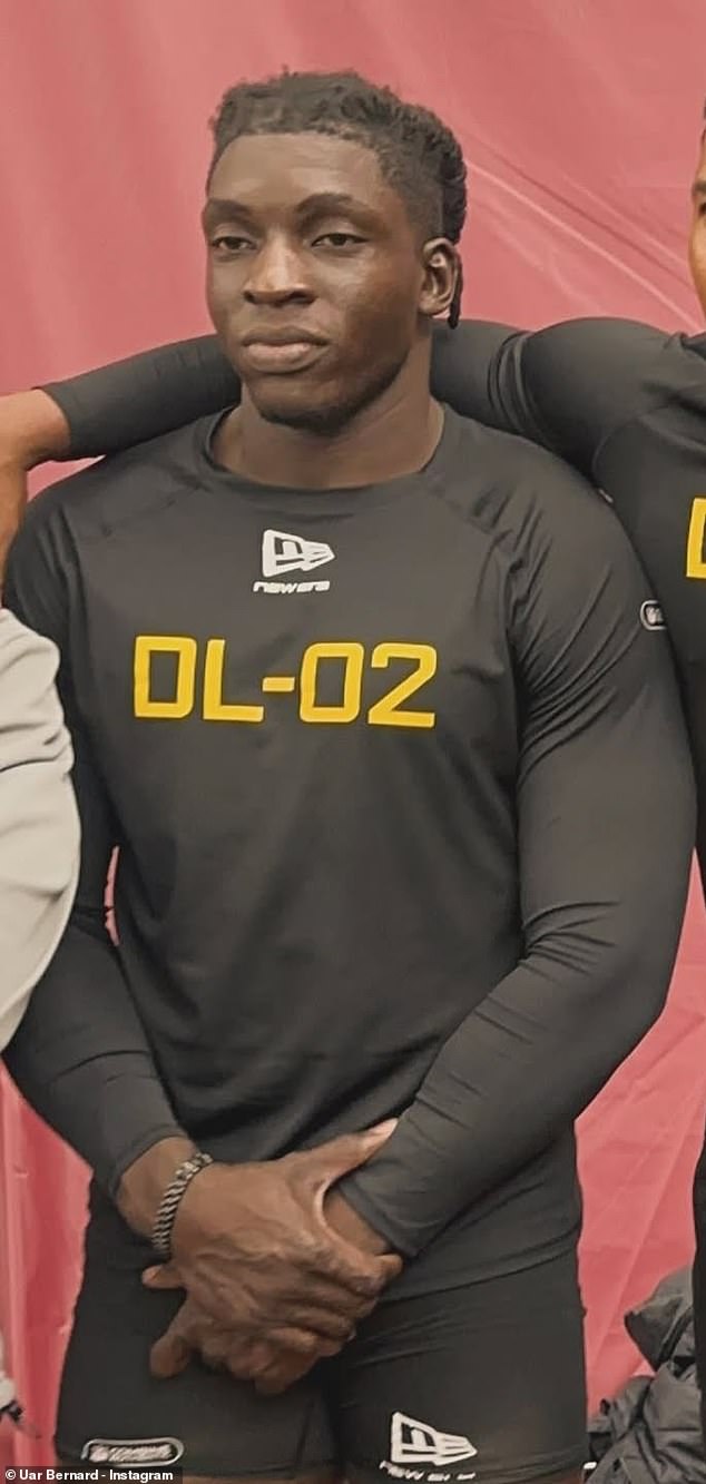 Nigerian prospect Uar Bernard has gone viral ahead of the NFL Draft later this month