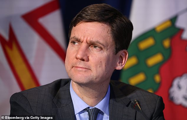Premier David Eby called it a 'win-win situation' and said the stunt was done to 'share the many benefits of working in our beautiful province'