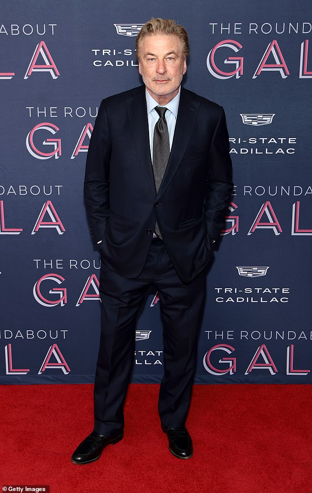 Baldwin previously said he felt intense pressure to finish filming Rust after the fatal on-set shooting. Speaking on The Hollywood Reporter’s Awards Chatter podcast, Baldwin claimed there were legal consequences if he didn't return to complete the film; (pictured in March)