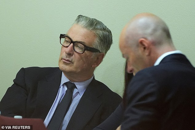 On Friday, LA Superior Court Judge Maurice Leiter ruled that a lawsuit brought by Rust gaffer Serge Svetnoy will proceed to determine if Baldwin negligently fired a loaded revolver on set; Baldwin is pictured in court in Santa Fe, New Mexico, on July 12, 2024
