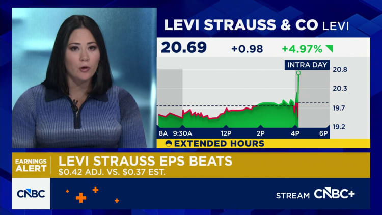 Levi Strauss shares pop on strong Q1 earnings beat