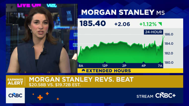 Morgan Stanley tops estimates as trading revenue exceeds expectations by $1 billion
