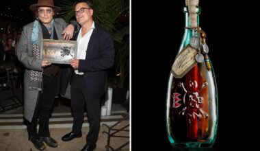 Johnny Depp steps out for rare LA appearance at star-studded launch of his booze brand