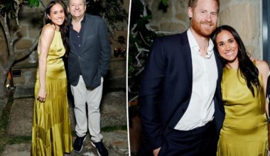 Meghan Markle matches Carey Mulligan in green dress at Netflix 'Beef' Season 2 party