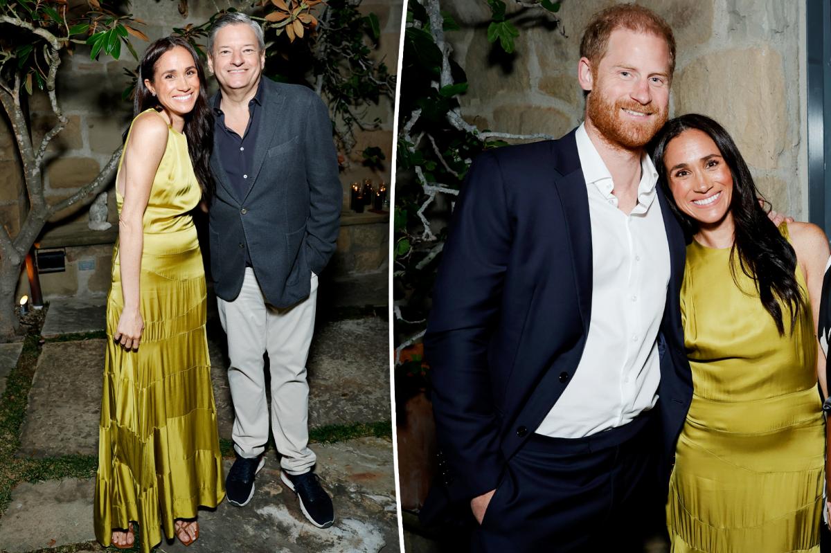 Meghan Markle matches Carey Mulligan in green dress at Netflix 'Beef' Season 2 party