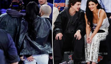 Timothée Chalamet gets handsy with Kylie Jenner during Knicks date night