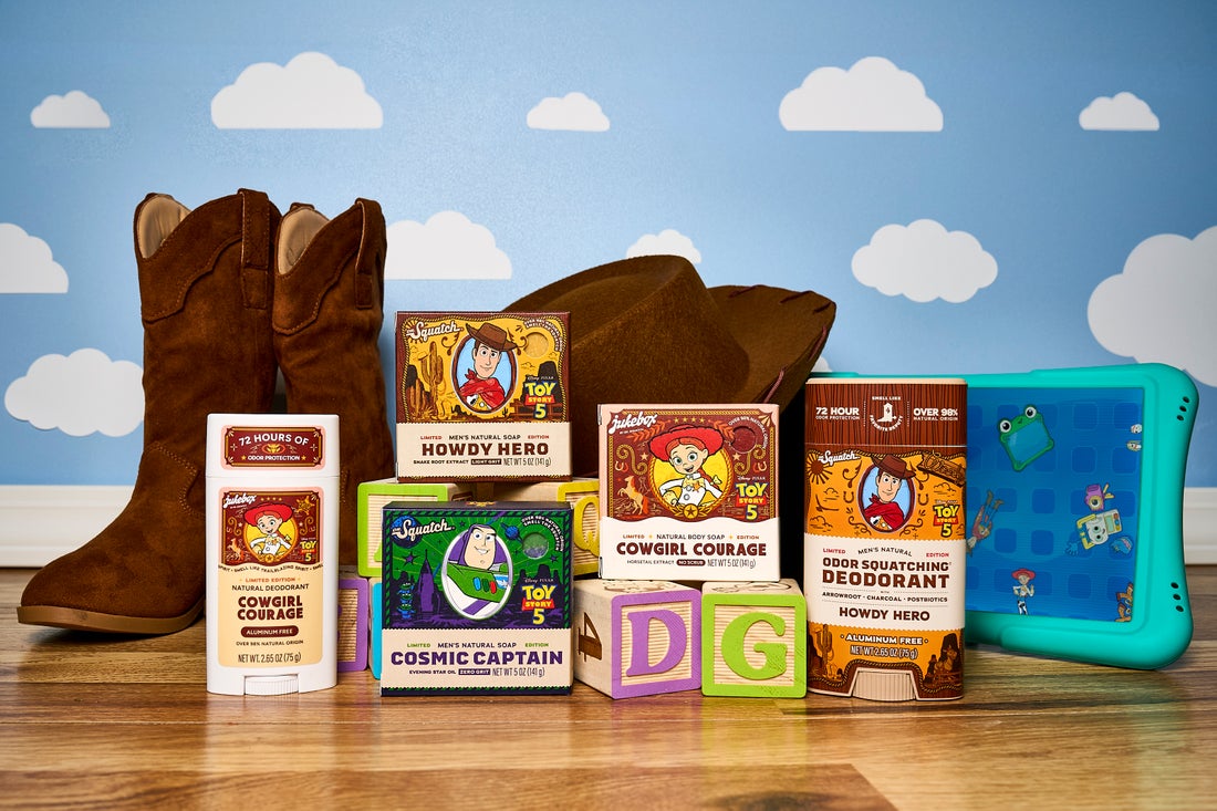 Woody, Buzz Lightyear, and Jessie Star in New &lsquo;Toy Story 5&rsquo; Dr. Squatch Collection