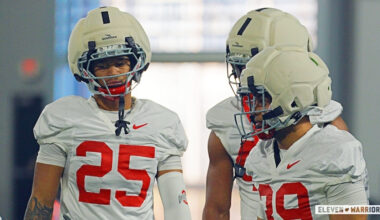 Jay Timmons (25) during Ohio State’s second practice of spring