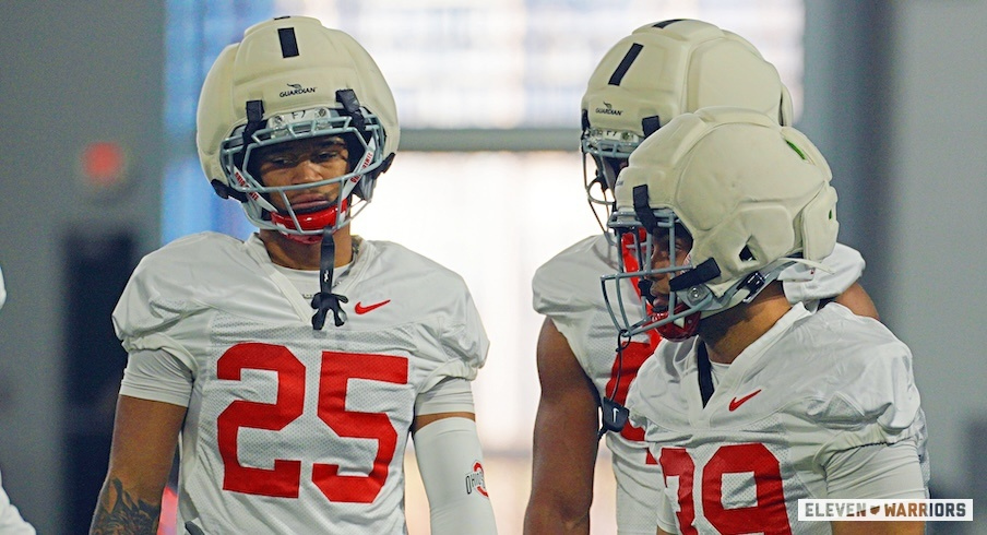 Jay Timmons (25) during Ohio State’s second practice of spring