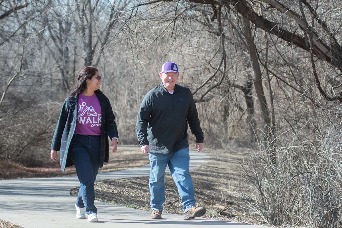 More than 4,000 people annually participate in Walk Kansas, an eight-week health challenge offered through extension offices in Kansas. Community health workers help to steer Kansans toward Walk Kansas and other programs offered in their communities. Photo courtesy K-State Extension