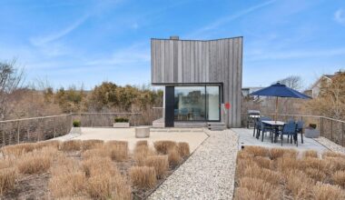 Amagansett house for sale has low taxes, modern Bates Masi Architects design