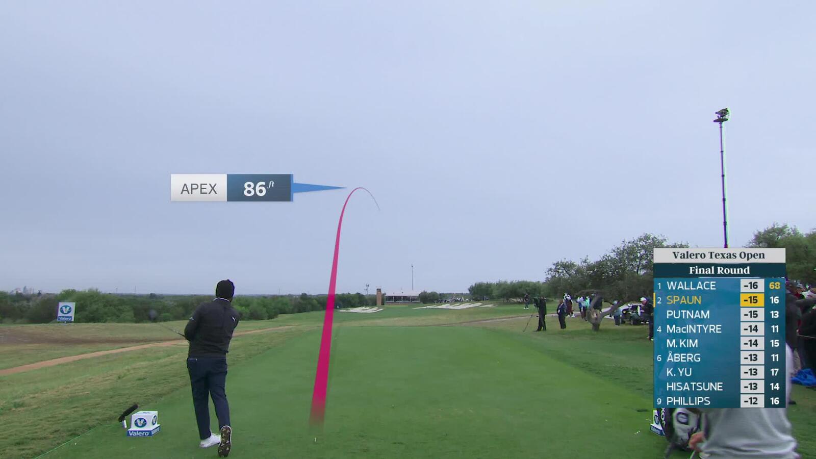 J.J. Spaun drives 307-yard par 4, converts eagle putt to take lead