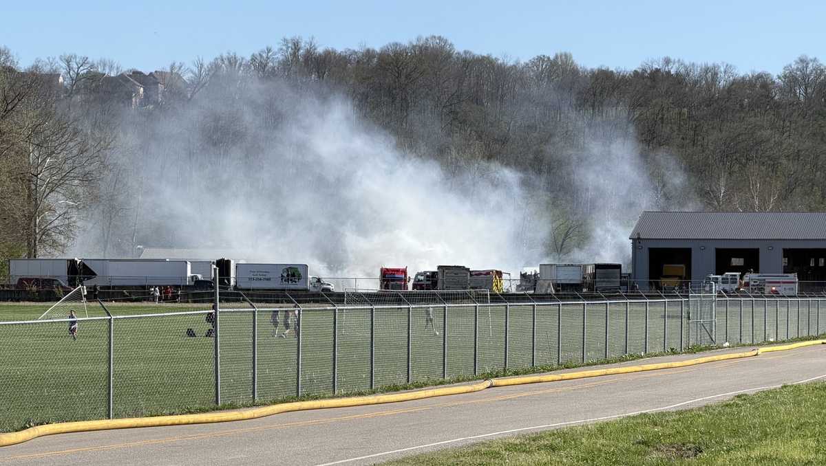 Trailers at Colerain Township repair shop catch fire, crews rush to scene