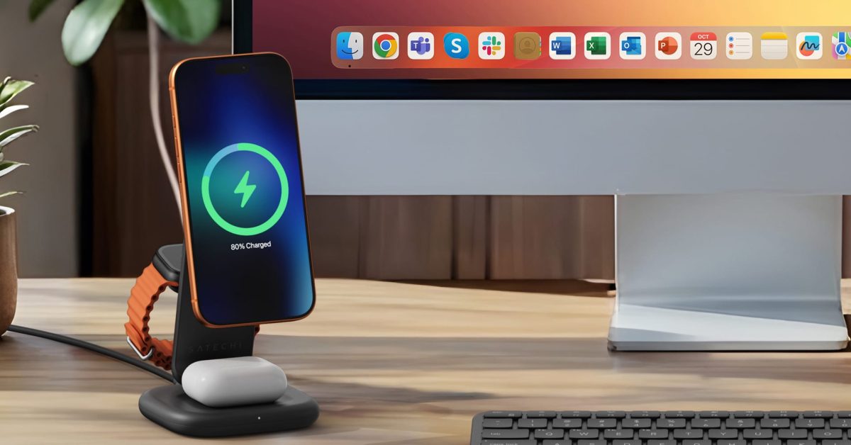 Satechi debuts all-new 3-in-1 25W MagSafe Charging Stand with sleek Space Black metal design