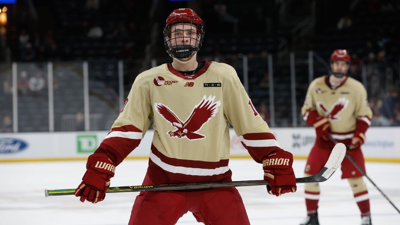 Bruins sign Boston College star James Hagens to 3-year deal