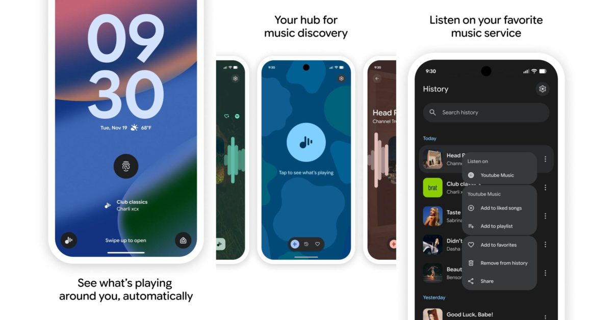 Pixel Now Playing brings back lockscreen search