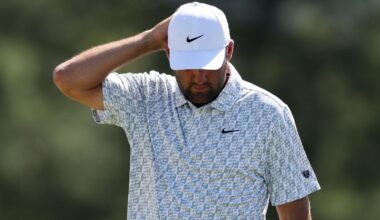 Scottie Scheffler posts 2-over 74 in 2nd round at Masters