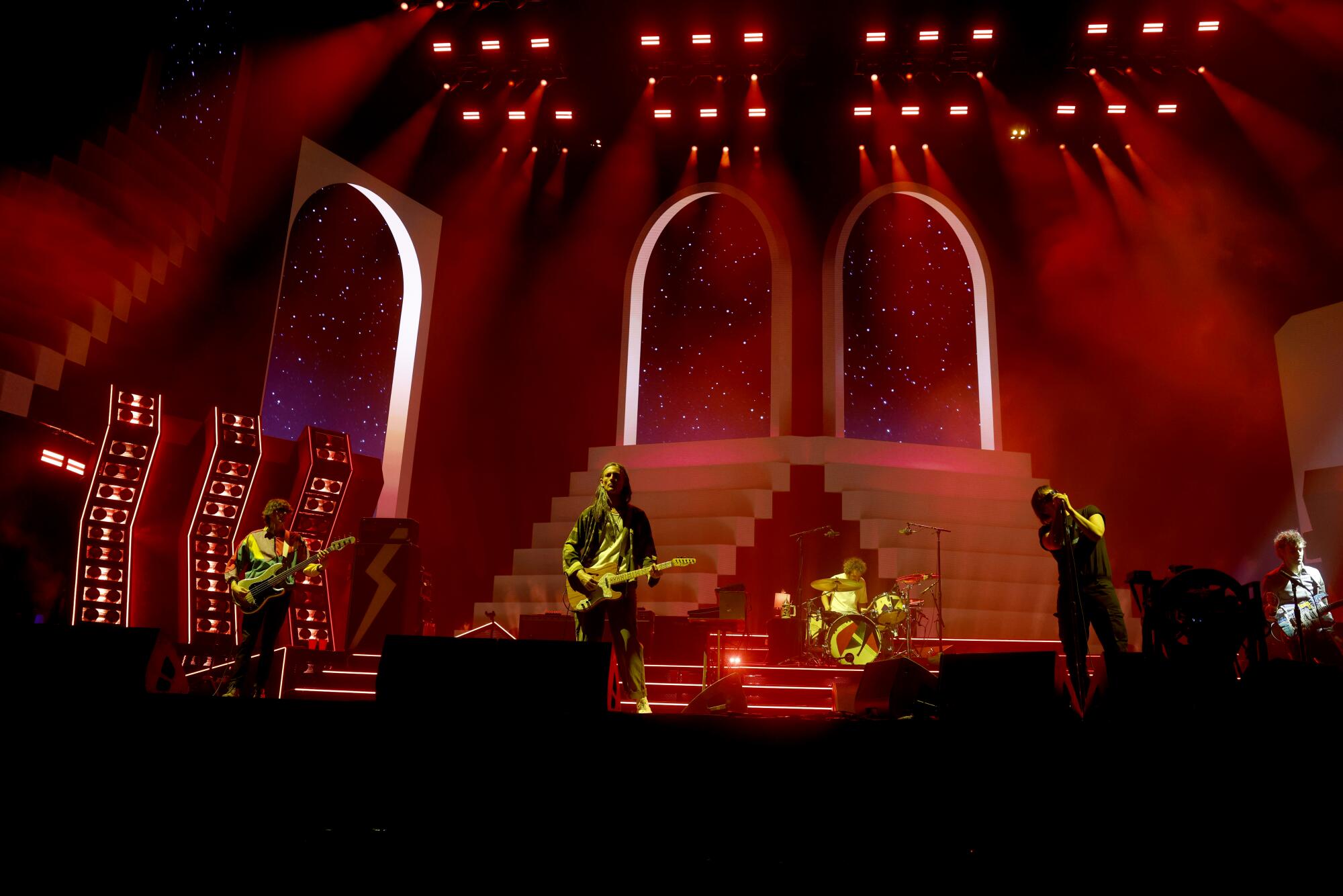 The Strokes perform at the Coachella Stage.
