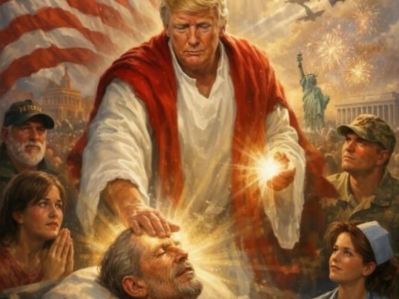 Trump shares AI image depicting himself as Jesus Christ; Pope hits back