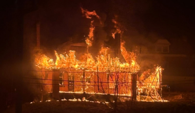 Intense flames emit from home in Pittsburgh's Overbrook