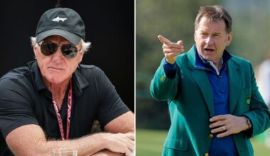 Sir Nick Faldo ramps up Greg Norman feud by releasing private WhatsApp texts