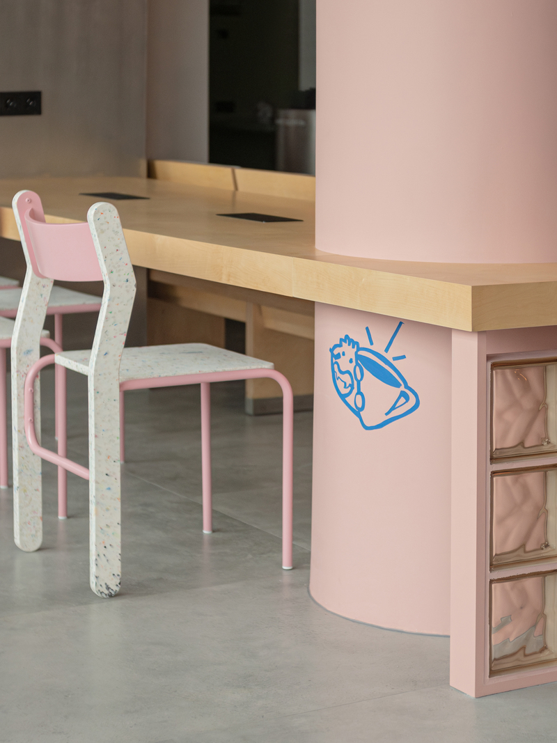raw concrete meets marshmallow-inspired palette within drinkit flagship café - 6