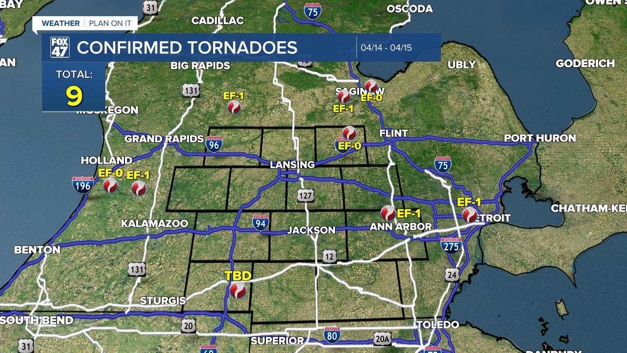 Tornado count up at 9 as we await further details on Branch County tornado from early April 15th