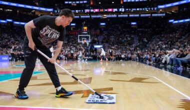 What Spurs' team attendants do during games at Frost Bank Center
