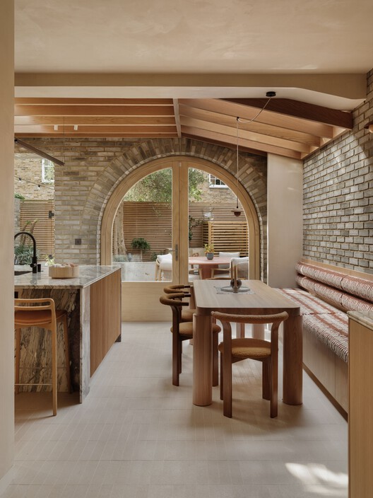 Islington House  / Architecture for London + Hamish Vincent Design - Interior Photography, Wood, Chair, Beam, Countertop