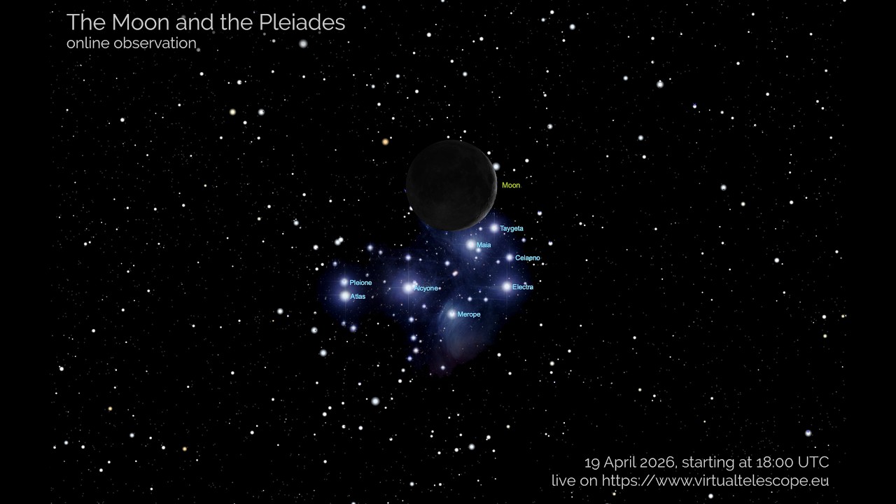 The Moon and the Pleiades, a spectacular occultation: online observation – 19 April 2026 - YouTube