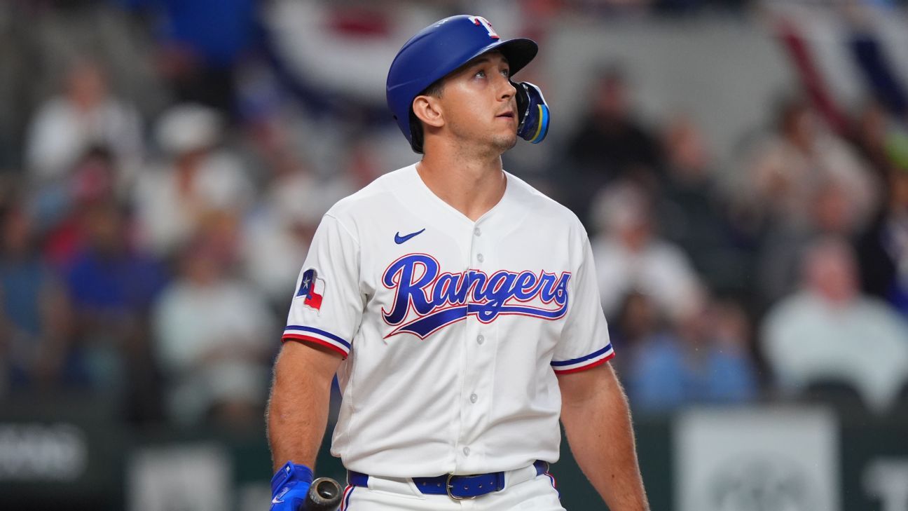 Rangers' Wyatt Langford set for MRI on tight forearm